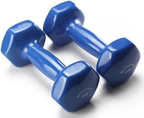 Signature Fitness Neoprene Dumbbell Hand Weights, Anti-Slip, Anti-roll, Hex Shape Colorful, Pair or Set with Stand in Saudi Arabia