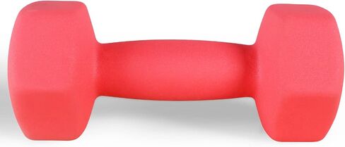 Signature Fitness Neoprene Dumbbell Hand Weights, Anti-Slip, Anti-roll, Hex Shape Colorful, Pair or Set with Stand in Saudi Arabia