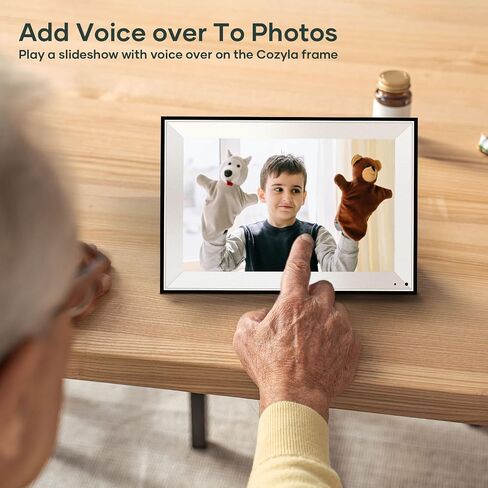Cozyla Digital Picture Frame WiFi Battery Powered Free Unlimited Storage AI-Powered Send Pictures via Google Photos Email Web Browser App Digital Photo Frame Electronic Picture Frame Slideshow 10.1" in Kuwait