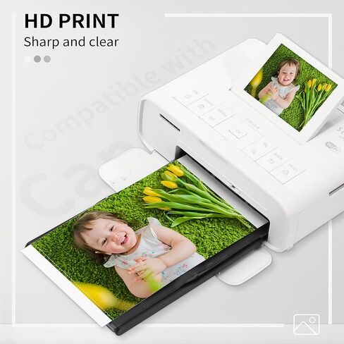 متوافق مع حبر وورق Canon Selphy CP1500 CP1200 CP1000 CP910 CP1300، KP-108IN KP108 6 خراطيش حبر ملونة و216 ورقة ورق صور (ورق لامع 4 بوصة × 6 بوصة) لطابعات الصور Selphy CP in Kuwait