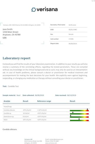اختبار المبيضات - مجموعة اختبارات معملية لتشخيص المبيضات البيضاء، وعدوى الخميرة، ومواصفات Geotrichum. – اختبار البراز المنزلي – فيريسانا in Kuwait