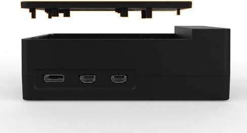 حافظة لجهاز Raspberry Pi 5، حافظة لجهاز Raspberry Pi Pi 5 Fan ABS مع مبرد Rux، حوض حرارة، غطاء علوي بسيط قابل للإزالة لجهاز Raspberry Pi 5 (Rux Cooler، أسود) in Kuwait