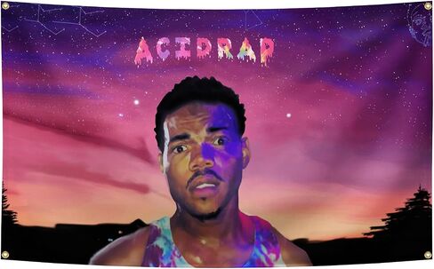 Rap Music Acidrap Tapestry Hiphop Style 3×5FT With 4 Brass Lock Buckles, Club， Bedroom, Man Cave, Interior Decoration in Saudi Arabia