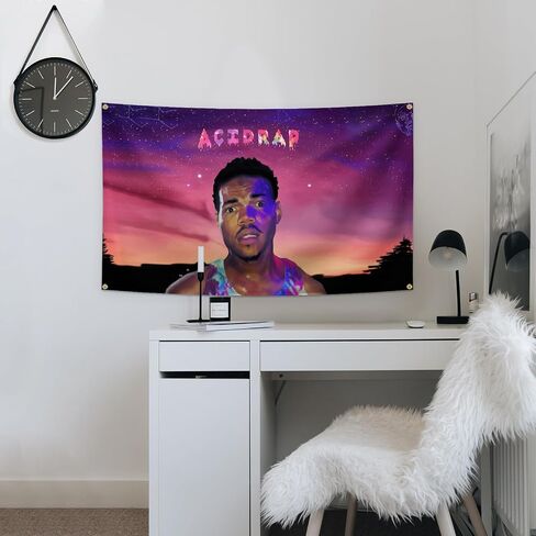 Rap Music Acidrap Tapestry Hiphop Style 3×5FT With 4 Brass Lock Buckles, Club， Bedroom, Man Cave, Interior Decoration in Saudi Arabia