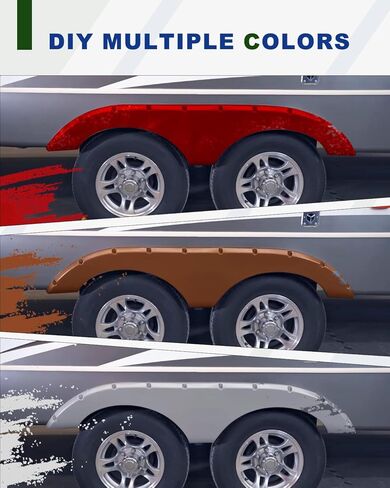 تنورة Tandem RV Fender، تنانير حاجز العجلة الخامسة مناسبة لمقطورات RVs Campers، عبوة من قطعتين in Kuwait