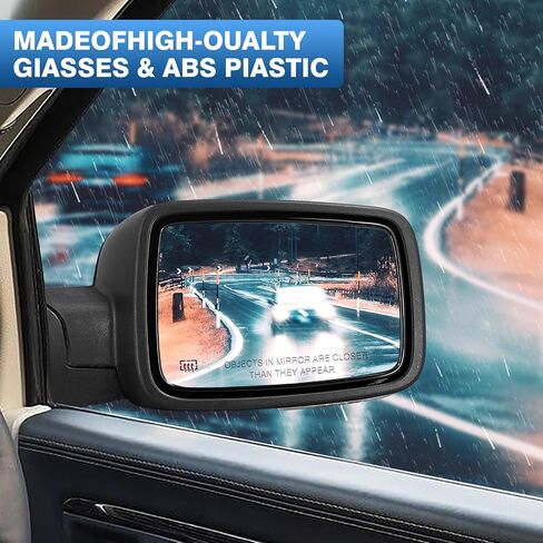 Ram Passenger Right Side Mirror Glass Replacement for 2009-2018 Dodge Ram 1500 2500, Exterior Power Heated Convex Mirrors Glass 68050298AA, 68079362AA in Kuwait