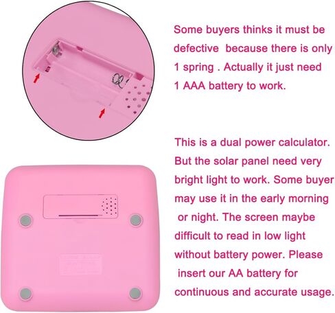 Desktop Calculator with 12 Digit Large LCD Display and Buttons Automatic Sleep for Office,School, Home & Business (Pack of 2, Blue and Pink) in Kuwait