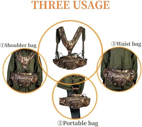 مجموعة خصر Huntvp Hunting Camo Fanny مع حقيبة سرج in Kuwait