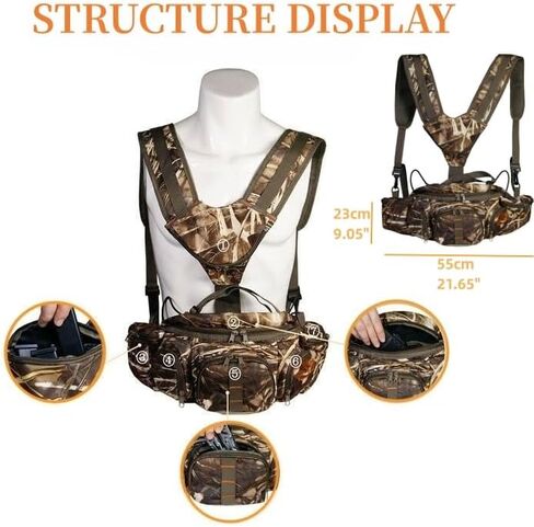 مجموعة خصر Huntvp Hunting Camo Fanny مع حقيبة سرج in Kuwait