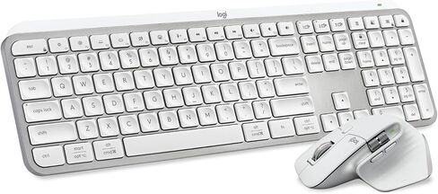 Logitech MX Master 3S - Wireless Performance Mouse with Ultra-fast Scrolling, Ergo, 8K DPI, Track on Glass, Quiet Clicks, USB-C, Bluetooth, Windows, Linux, Chrome - Pale Grey (Renewed) in Saudi Arabia