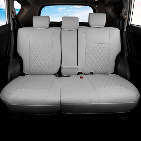 GIANT PANDA Pu Leather Car Seat Covers Full Set Custom Fit for Toyota RAV4 Hybrid LE/Hybrid Limited/Hybrid XLE/Hybrid XLE Premium 2019 2020 2021 2022 2023 2024 2025 2026(Beige) in Kuwait