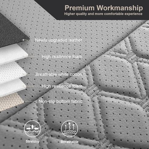 GIANT PANDA Pu Leather Car Seat Covers Full Set Custom Fit for Toyota RAV4 Hybrid LE/Hybrid Limited/Hybrid XLE/Hybrid XLE Premium 2019 2020 2021 2022 2023 2024 2025 2026(Beige) in Kuwait