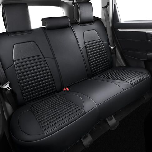 أغطية مقاعد سيارة LINGVIDO ملائمة حسب الطلب من Honda CRV، مجموعة كاملة من أغطية مقاعد Honda CRV مع ملحقات Honda CR-V CRV من الجلد الصناعي المقاوم للماء 2017 2018 2019 2020 2021 2022 2023 (أسود + أحمر) in Kuwait
