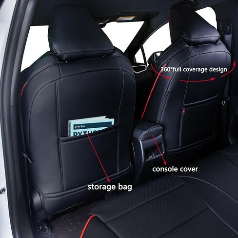مجموعة كاملة من أغطية مقاعد السيارة لسيارة Toyota Corolla، ملفوفة، مناسبة حسب الطلب، متوافقة مع موديلات 2020 2021 2022 Corolla L&LE - واقيات مقاعد السيارة المصنوعة من الجلد الصناعي المتين (أسود) in Kuwait
