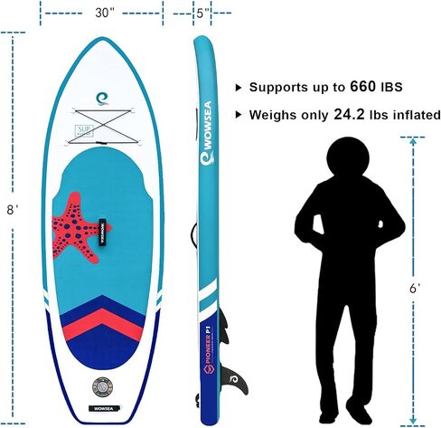Kidstar K1 Inflatable Stand Up Paddle Board, Durable and Stable Kids SUP Boards Inflatable, Enjoyable Paddle Board, Nice Choice for Aquatic Teaching and Recreation in Saudi Arabia