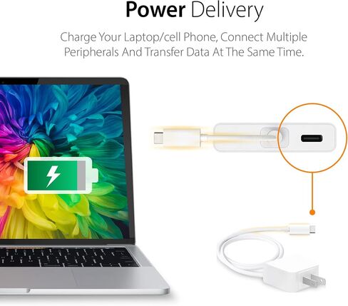 j5create USB-C Mini Dock- Type C Hub مع 2X HDMI، 2X USB 3.0، إيثرنت، توصيل الطاقة 2.0 (JCD381) in Saudi Arabia