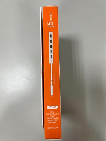 j5create USB-C Mini Dock- Type C Hub مع 2X HDMI، 2X USB 3.0، إيثرنت، توصيل الطاقة 2.0 (JCD381) in Saudi Arabia