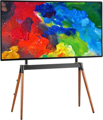 حامل تلفزيون الحامل، حامل أرضي للتلفزيون الحامل الحديث، حامل تلفزيون زاوية فنية لشاشات LED LCD OLED مقاس 55-86 بوصة، ارتفاع قابل للتعديل، حامل عرض استوديو 4 أرجل لغرفة النوم، غرفة المعيشة in Kuwait