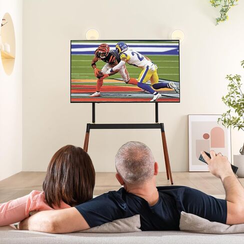 حامل تلفزيون الحامل، حامل أرضي للتلفزيون الحامل الحديث، حامل تلفزيون زاوية فنية لشاشات LED LCD OLED مقاس 55-86 بوصة، ارتفاع قابل للتعديل، حامل عرض استوديو 4 أرجل لغرفة النوم، غرفة المعيشة in Kuwait