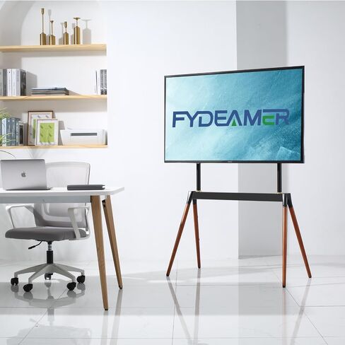 حامل تلفزيون الحامل، حامل أرضي للتلفزيون الحامل الحديث، حامل تلفزيون زاوية فنية لشاشات LED LCD OLED مقاس 55-86 بوصة، ارتفاع قابل للتعديل، حامل عرض استوديو 4 أرجل لغرفة النوم، غرفة المعيشة in Kuwait