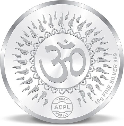 عملة Luxmi Ganesh Ji Diwali Deepawali Dhanteras 10 جرام 999 عملة فضية نقية in Kuwait