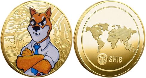 عملة دوجكوين شيبا إينو هدية لمحبي الدوجكوين، مجموعة من قطعتين (ذهبي وفضي) in Kuwait
