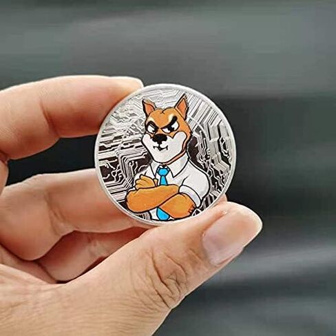 عملة دوجكوين شيبا إينو هدية لمحبي الدوجكوين، مجموعة من قطعتين (ذهبي وفضي) in Kuwait