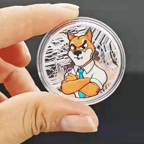 عملة دوجكوين شيبا إينو هدية لمحبي الدوجكوين، مجموعة من قطعتين (ذهبي وفضي) in Kuwait