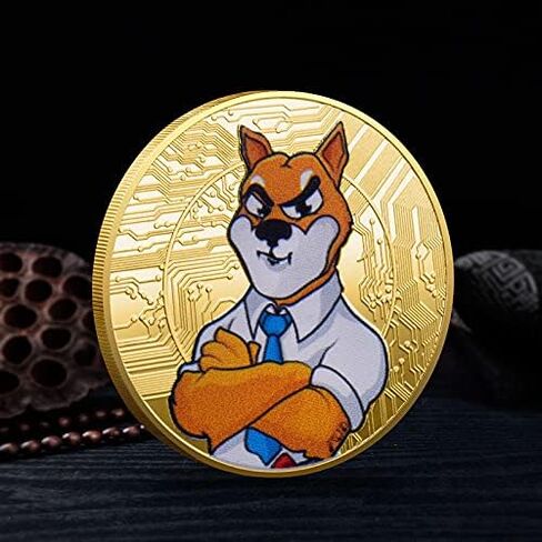 عملة دوجكوين شيبا إينو هدية لمحبي الدوجكوين، مجموعة من قطعتين (ذهبي وفضي) in Kuwait