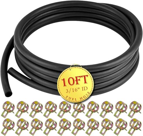 Fuel Line Hose 3/16 Inch 10FT for Kawasaki Kohler Briggs & Stratton Small Engines Fuel Line with 20pcs Hose Clamps in Saudi Arabia