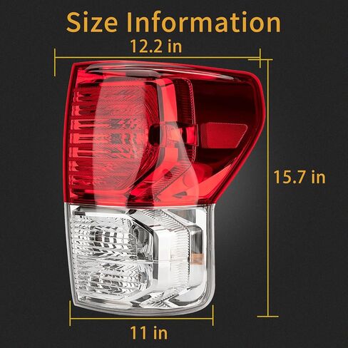 Tail Light Assembly Compatible With 2010-2013 Toyota Tundra Right Passenger Side Rear Brake Lamps Wiring Harness Replaces# 815600C070 815500C090 815600C090 TO2800165 TO2800183 in Saudi Arabia