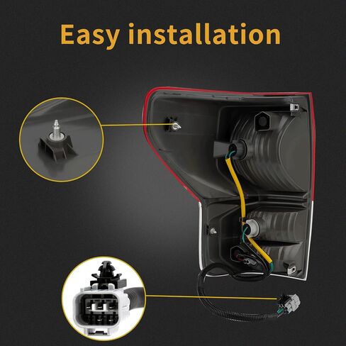 Tail Light Assembly Compatible With 2010-2013 Toyota Tundra Right Passenger Side Rear Brake Lamps Wiring Harness Replaces# 815600C070 815500C090 815600C090 TO2800165 TO2800183 in Saudi Arabia