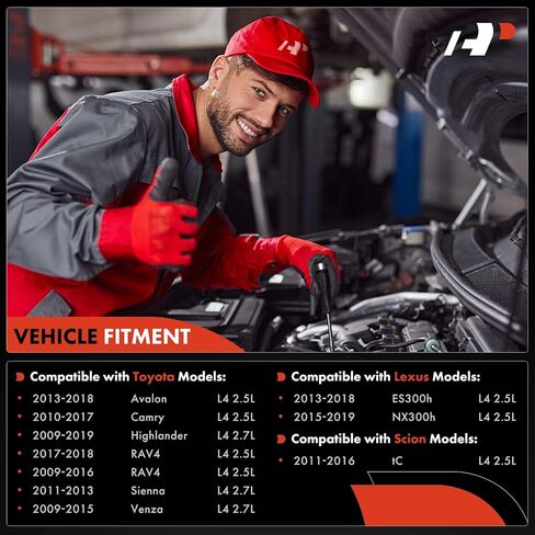 مجموعة A-Premium مكونة من 4 حاقن وقود متوافقة مع Toyota Camry 2010-2017، RAV4 2009-2018، Highlander 2009-2019، Sienna 2011-2013، Avalon 2013-2018، Venza 2009-2015 & Scion tC & Lexus ES300h، NX300h in Kuwait
