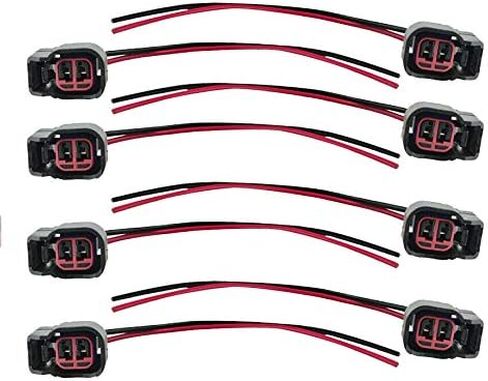 (8pcs) Fuel Injector Connector for EV6 EV14 USCAR Pigtail Harness Socket Plug Wire for LS2 LS3 LS7 GM Ford Dodge Jeep Mustang Vehicles Bosch in Saudi Arabia