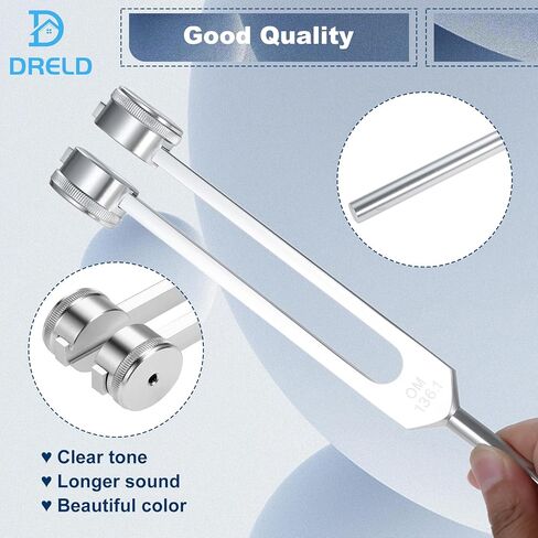 OM 136.1 هرتز شوكة ضبط شاكرا المرجحة للشفاء، شوك ضبط Solfeggio لإصلاح الحمض النووي، علاج طبي، صوت - مع حقيبة مطرقة من السيليكون وقطعة قماش للتنظيف in Kuwait