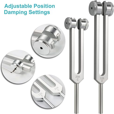 مجموعة أدوات العلاج بالشوكة الرنانة المكونة من 6 قطع 128 هرتز، 256 هرتز، 512 هرتز، 1024 هرتز، 2048 هرتز، 4096 هرتز، مجموعة شاكرا الشوكة الرنانة من سبائك الألومنيوم للعلاج الصوتي، شوكة ضبط مرجحة مناسبة للتأمل in Kuwait