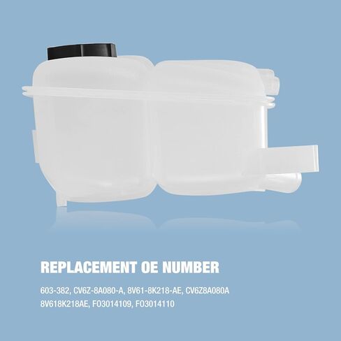 603-382 خزان خزان سائل التبريد مع غطاء متوافق مع Ford 2013-2018 C-MAX، 2013-2016 ESCAPE، 2012-2018 FOCUS، 2014-2018 TRANSIT CONNECT in Kuwait