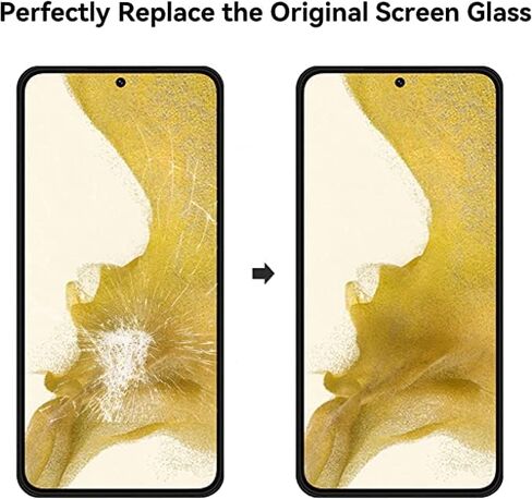 استبدال شاشة Galaxy S23 FE الأصلية، طقم إصلاح بديل للشاشة الزجاجية للعدسة الخارجية الأمامية لسلسلة Samsung Galaxy S23 FE (S23 FE 6.4 بوصة - أسود) in Kuwait