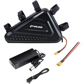 HAILONG 36V 8Ah 12AH 48V 10AH ebike Battery, 36 Volt Electric Bike Scooter Lithium Battery with Waterproof Case,2A Charger and BMS for 250W 500W 600W Motor, 14.5in*3.54in*4.5in