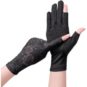 Womens Sun-Protection-Gloves Lace Sunblock-Driving-Gloves Touchscreen Gloves for Summer Driving Riding