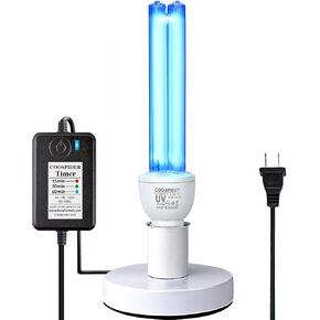25 Watts UVC Light Bulb with Ozone, UV Light for Bedroom/Bathroom/Closet/Kitchen, 185nm Wavelength Covers up to 400sq.ft, E26 110V CTUV-25 in Kuwait