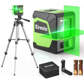 مستوى ليزر أخضر 16 خطًا 4 × 360 درجة، مستوى ليزر أخضر ذاتي التسوية، خط متقاطع أخضر 4D للبناء وتعليق الصور، أداة معايرة قياس الليزر، مع بطاريتين قابلتين لإعادة الشحن ومجموعة أدوات
