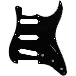 RPZILO 8 فتحات Strat Pickguard لوحة خدش ذات طراز عتيق اختر Gurad مع لوحة خدش لولبية لـ Strat/Stratocaster Black Pearl