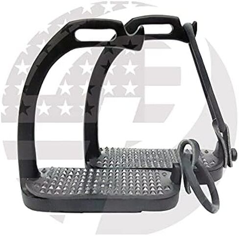 4"/4.25''/4.50''/4.75"/5" Black Peacock Horse Stirrups Black Equestrian Safety Iron Fillis Stirrups for Adult/Children in Kuwait
