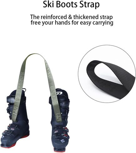 Kolti Ski Boot Carrier Strap, Snowboard Boot Shoulder Sling Tote Leash Also for Ice Skates, Winter Sport Equipment Accessory for Bag, Kit & Gear Pack in Kuwait
