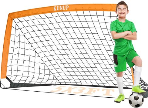 هدف كرة القدم للأطفال في الفناء الخلفي، 5 × 3، 6 × 4، 9 × 5 قدم شبكة تدريب كرة قدم سهلة الطي مع حقيبة حمل محمولة للأطفال الصغار والكبار معدات تدريب كرة القدم لعبة رياضية خارجية in Kuwait