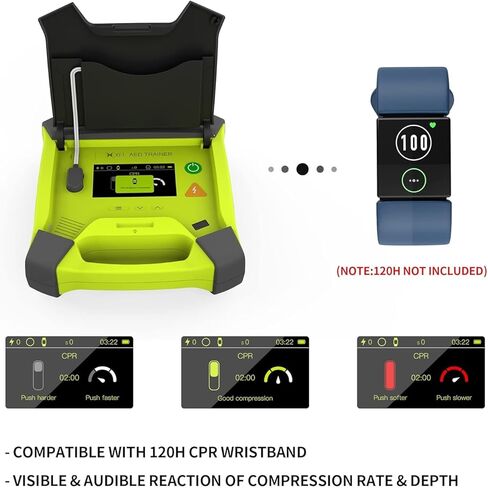 مدرب AED، مجموعة تدريب XFT الاحترافية AED جهاز تدريب CPR، جهاز محاكاة مزيل الرجفان الخارجي التلقائي، للمبتدئين في الإسعافات الأولية (XFT-120G) in Kuwait