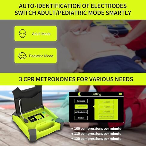 مدرب AED، مجموعة تدريب XFT الاحترافية AED جهاز تدريب CPR، جهاز محاكاة مزيل الرجفان الخارجي التلقائي، للمبتدئين في الإسعافات الأولية (XFT-120G) in Kuwait