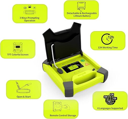 مدرب AED، مجموعة تدريب XFT الاحترافية AED جهاز تدريب CPR، جهاز محاكاة مزيل الرجفان الخارجي التلقائي، للمبتدئين في الإسعافات الأولية (XFT-120G) in Kuwait
