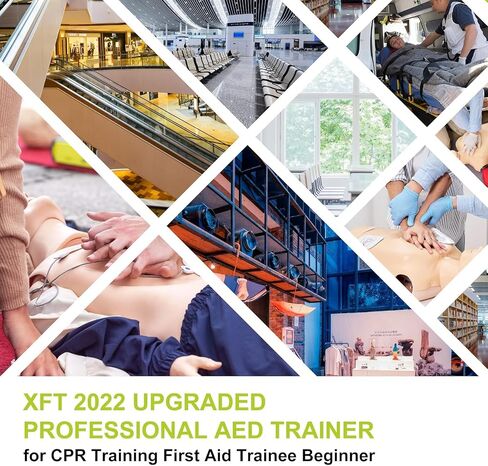 مدرب AED، مجموعة تدريب XFT الاحترافية AED جهاز تدريب CPR، جهاز محاكاة مزيل الرجفان الخارجي التلقائي، للمبتدئين في الإسعافات الأولية (XFT-120G) in Kuwait